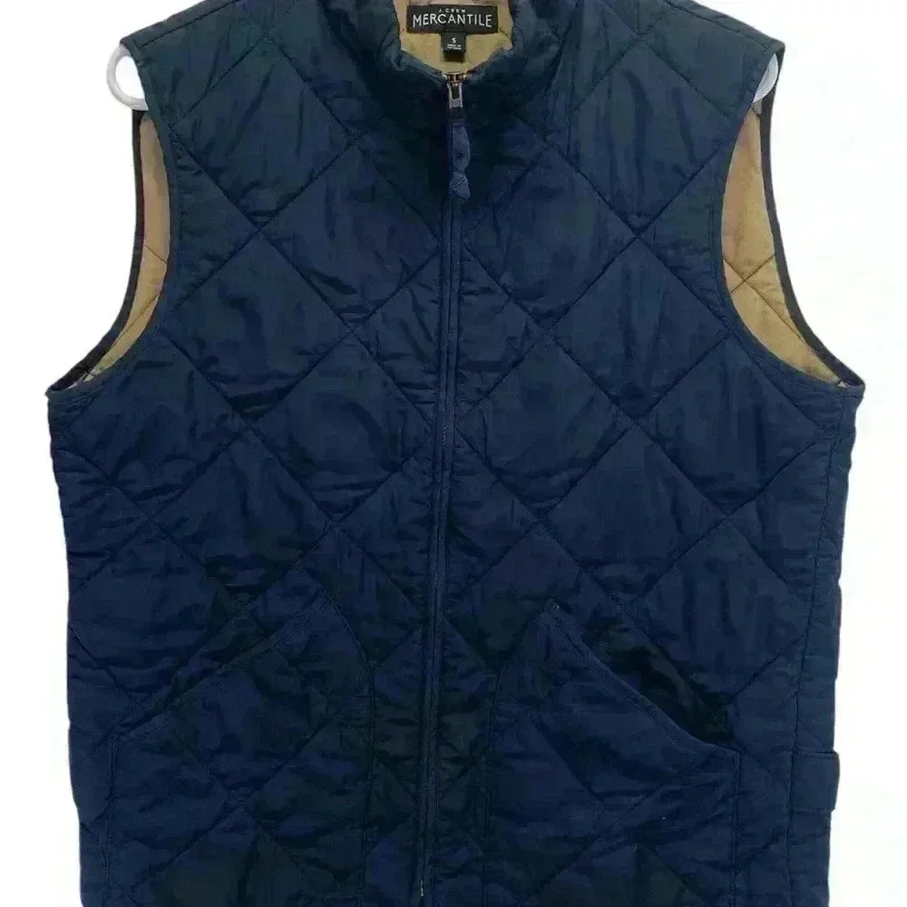 J Crew Mercantile Navy Blue Quilted Vest. Unisex. Size S